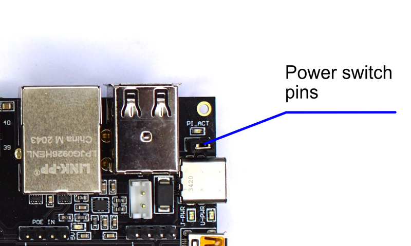 Power switch pins